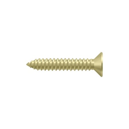 Deltana Wood Screw, #14, 1-1/2 in, Polished Brass Brass Flat Head Phillips Drive SCWB14125U3